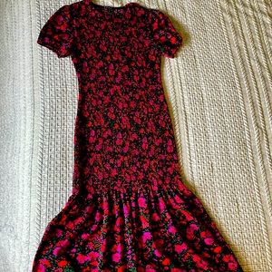 NWOT Fore black floral dress
